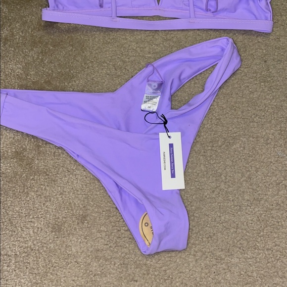 NWT Purple Padded Bikini Top and Bikini Bottoms - Picture 6 of 7